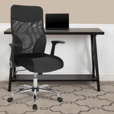 Milford High Back Ergonomic Office Chair with and White Contemporary Mesh Design
