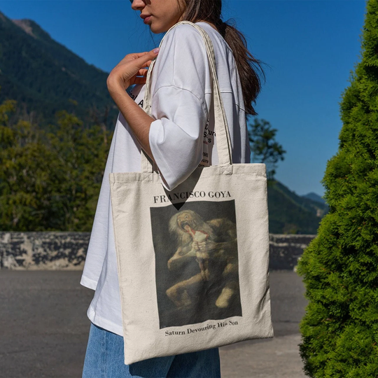 Francisco Goya Saturn Devouring His Son Tote Bag -Aesthetic Tote Bag, Artsy Bag, Art Bag, Aesthetic Tote, Francisco Goya Bag