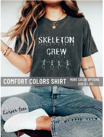 Skeleton Crew Shirt, Comfort Colors Radiology Tech X-Ray Tech, Rad Technologist, Halloween Shirt