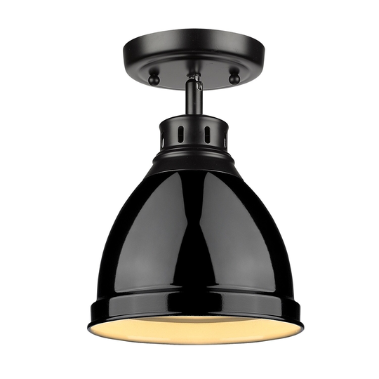 Golden Lighting Duncan Aged Brass Flush-mount Fixture