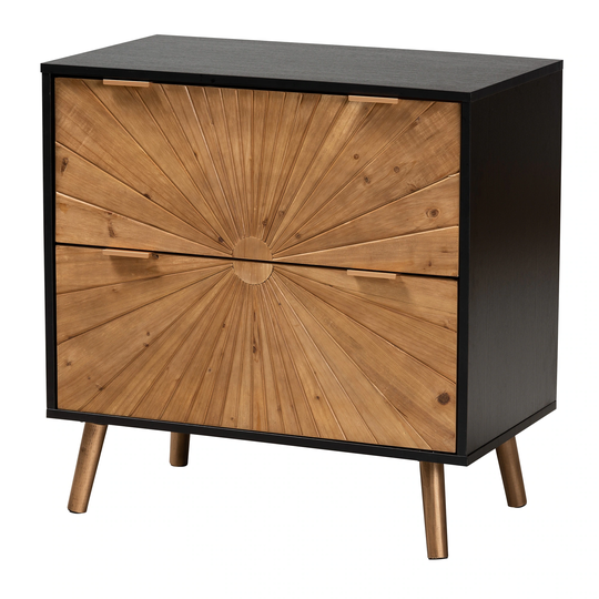 Richardson Mid-Century Two-Tone 2-Drawer Storage Cabinet