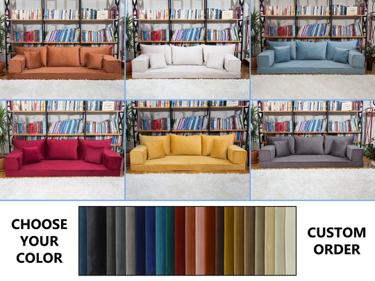Velvet Fabric Sofa Set, Choose Your Color, You Can Give Custom Order | L Shape, U Sizes
