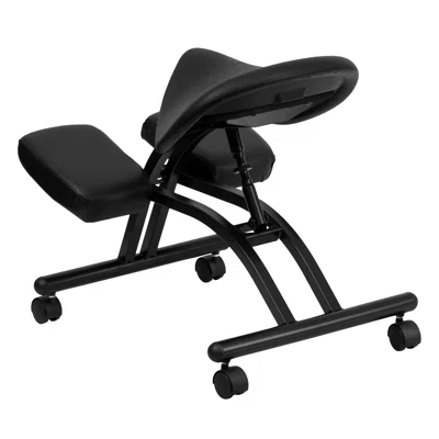 Woodlake Ergonomic Kneeling Office Chair with Saddle Seat