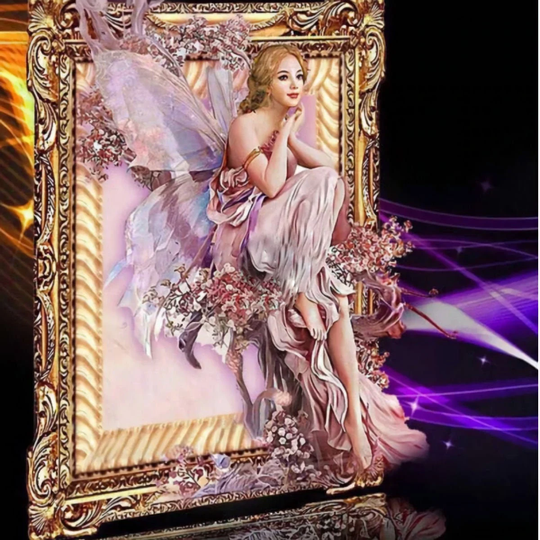 Fairy in The Frame Diy 5D Diamond Painting Kit Full Round Drill