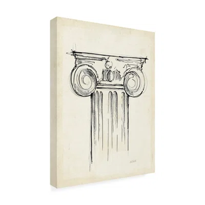 Anne Tavoletti 'Museum Sketches VII Off White' Canvas Art