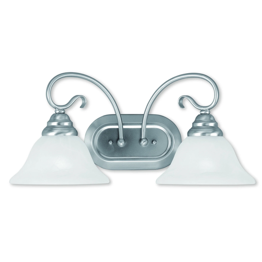 Livex Lighting Coronado 2 Light Brushed Nickel Bath Vanity - Brushed nickel