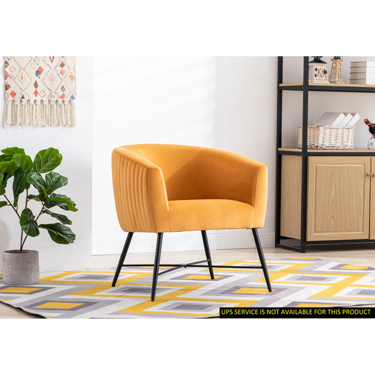 Luxurious Design Accent Chair Velvet Clean Line Design Accent Chair