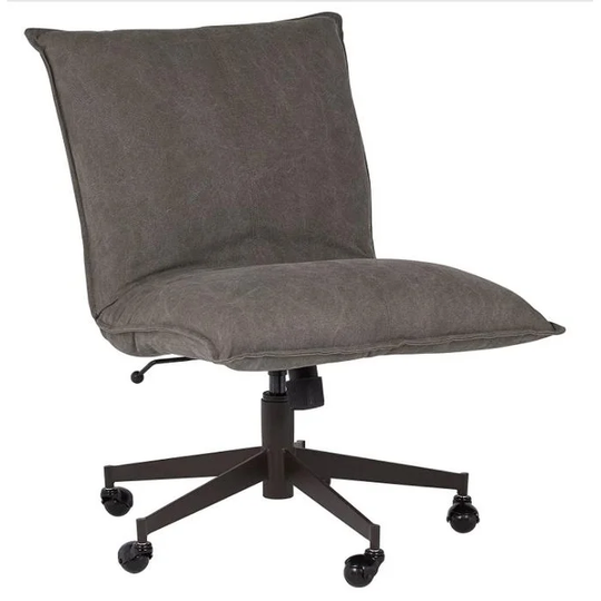 Oversized Gray Fabric Office Chair
