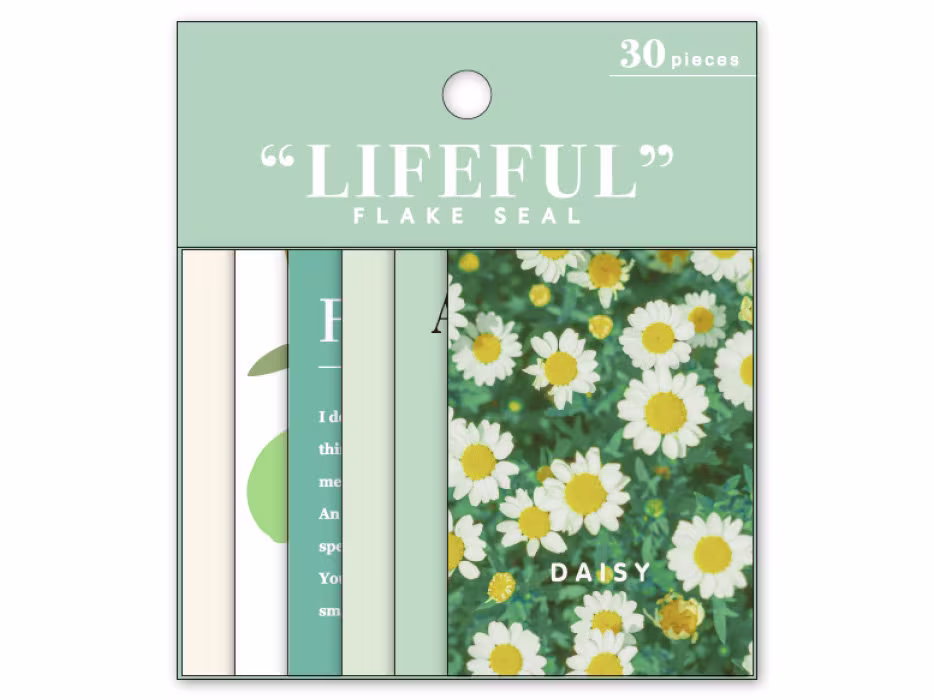 Mindwave | Lifeful Sticker Flakes On Vellum Paper - Green