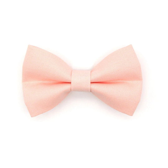 Cat Bow Tie - "Color Collection Peach Pink" Solid Color/Wedding Pet Bowtie Elastic Loop + Small Dog Size