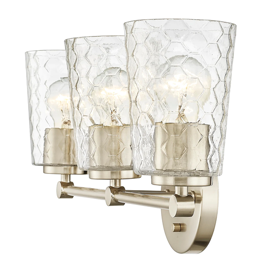 Millennium Lighting Ashli 2 Light Vanity Light with Clear Honeycomb Glass Shades