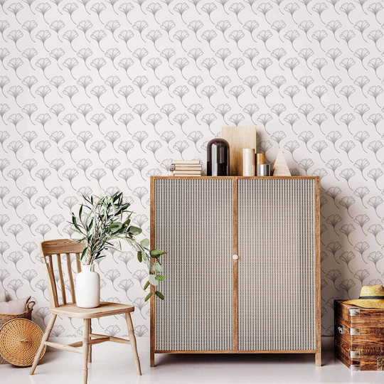 Black and White Flowers Peel and Stick Removable Wallpaper 1292