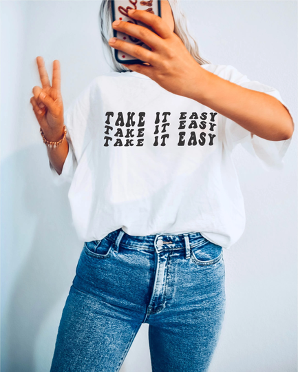 Take It Easy, Comfort Colors T Shirt, Gifts For Mom, Mama Momlife, Mom Gift Her, Colors, Boho
