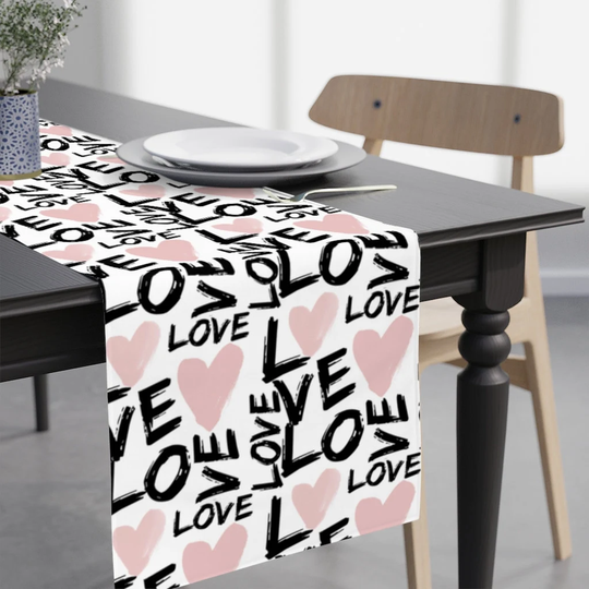 Valentines Day Table Runner/Decor Pink Heart