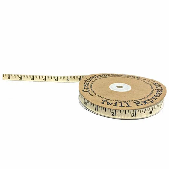Antique Tape Measure - Twill By Creative Impressions 25 Yard Roll 14.95 Dollars 1/2 Inch Wide