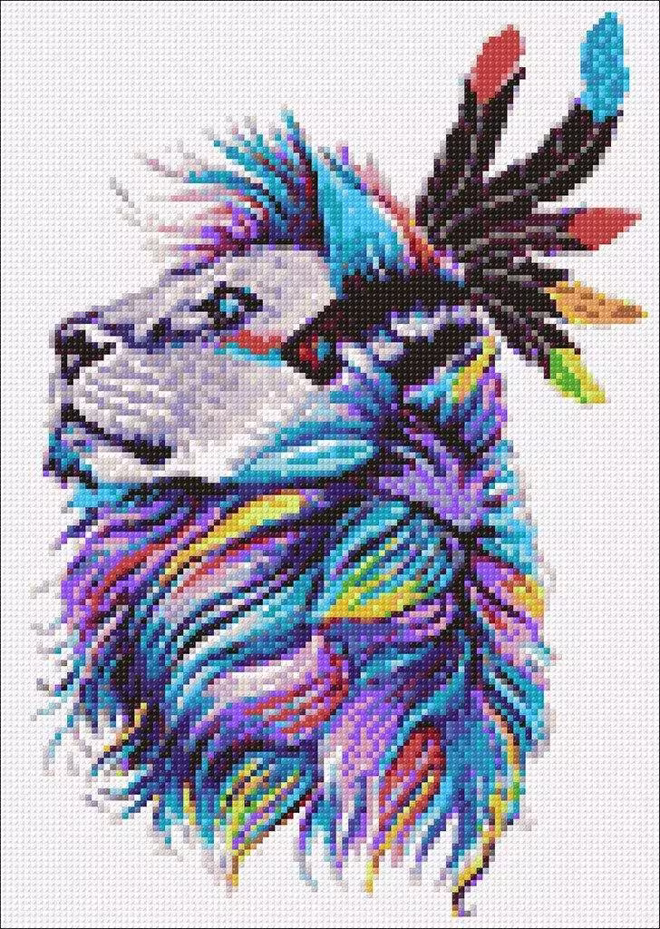 Rainbow Lion King Diamond Painting Set By Wizardi. Wd220 Art Kit. Large Kit