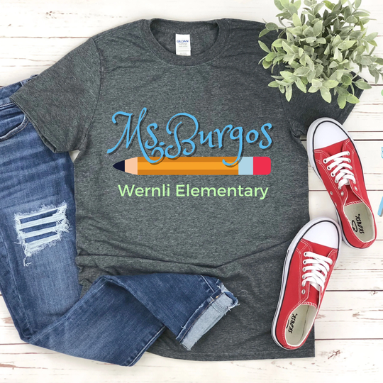 Customized Pencil Shirt, Personalized Teacher Appreciation Strong, Back To School Shirt Cute