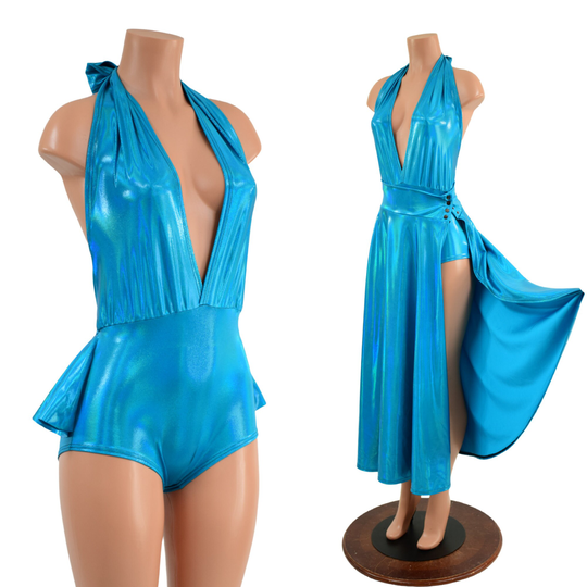 Ruffled Rump Josie Romper & Breakaway Maxi Skirt in Peacock 1579126