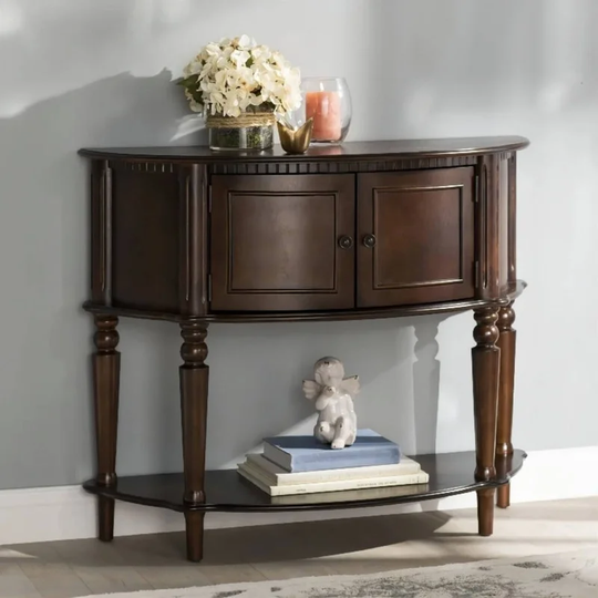 38.2'' Semicircle Console Table with Drawer Storage