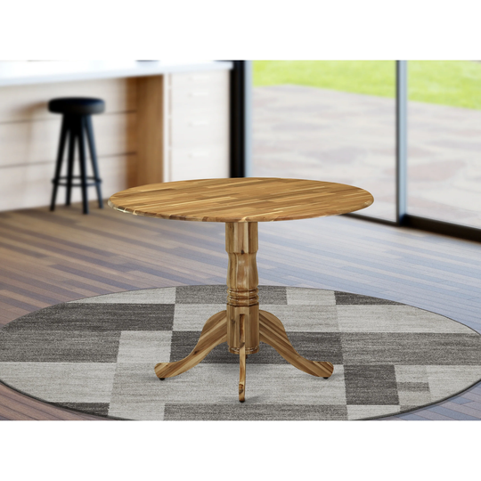 Acacia Wood Dining Table with Drop Leaves offering Wood Texture Finish - DLT-ANA-TP