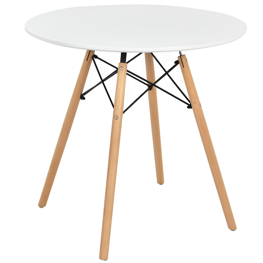 Costway Dining Table Round White Modern Dining Table 31.5'' W/Solid - 31.5'' x 29.5'' (Dia x H)