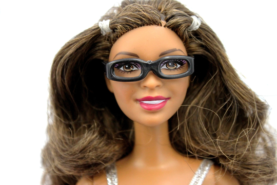 Glasses - 16 Scale Doll Eyeglasses | No Glass, Miniature Plastic Fashion Black Frames For 12" Figure Clothing & Accessories