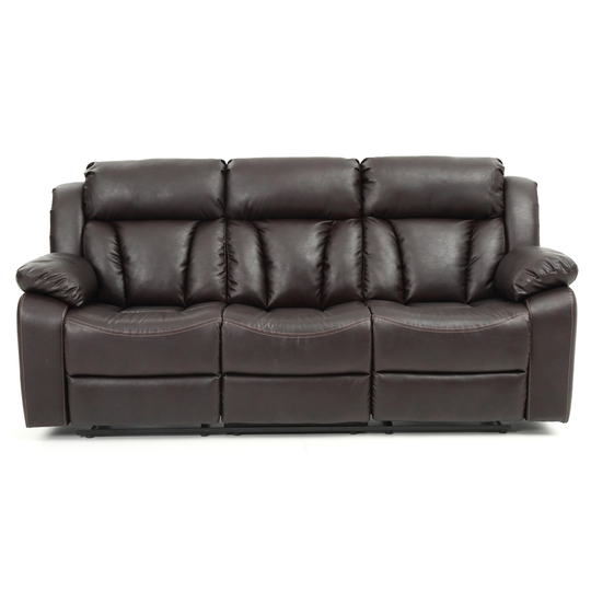 LYKE Home Brown Reclining Sofa