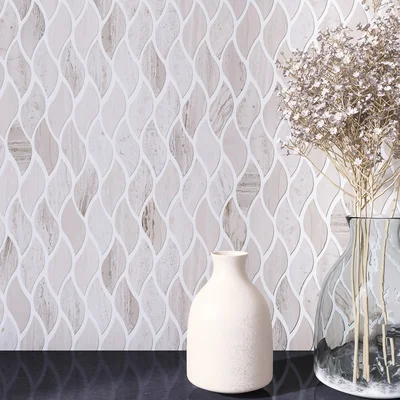 2.6" x 2.6" Marble Grid Mosaic Wall Tile