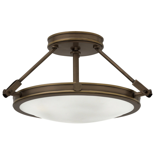 Hinkley Lighting Collier 3 Light 16-1/2" Wide Semi-Flush Bowl Ceiling