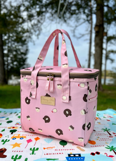 Cute Candy Bear Insulated Lunch Bag For Women/Kids, Reusable Box School, Office, Picnic, Beach, Waterproof, Ideal Pinky Gift