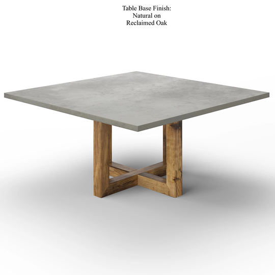 Winston Square Zinc Top Dining Table -Custom Farmhouse Table, Farm Rustic Barn Modern