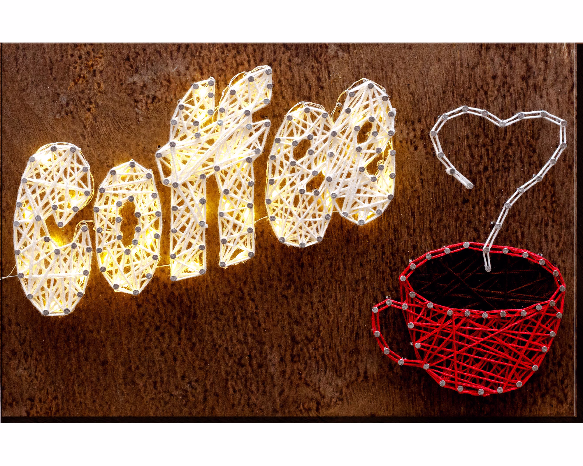 string Art Diy Kit "Coffee" Diy, Abris Art. Creative Kit