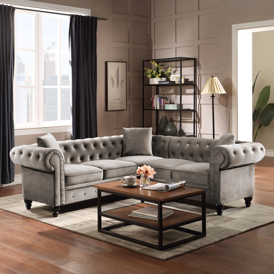 L Shaped Sectional Sofa 3 Pillows Included