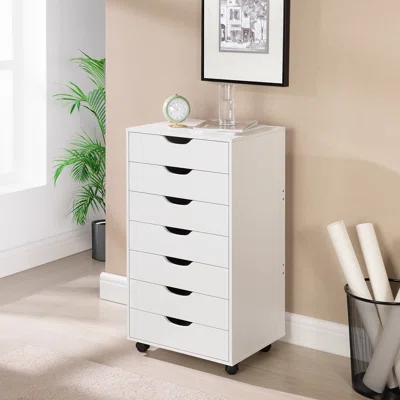 Garysburg 7 Drawer Office File Cabinets Wooden File Cabinets for Home Office Storage Drawer
