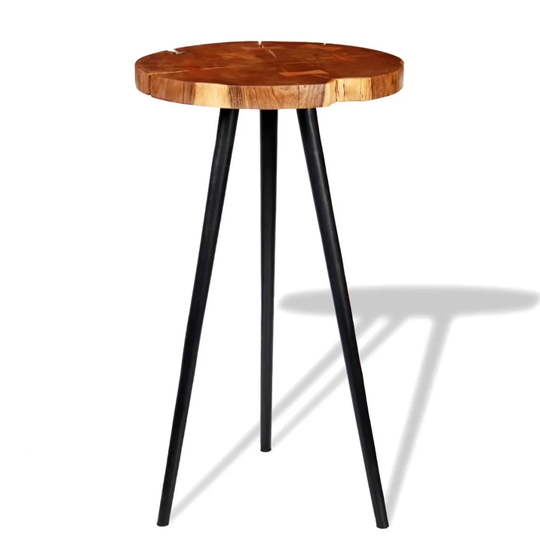 Log Bar Table Solid Acacia Wood