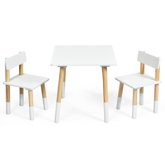 Costway Kids Wooden Table & 2 Chairs Set Children Activity Table Set - See details