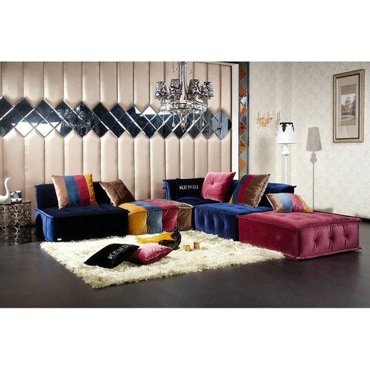 Divani Casa Dubai Transitional Fabric Sectional Sofa