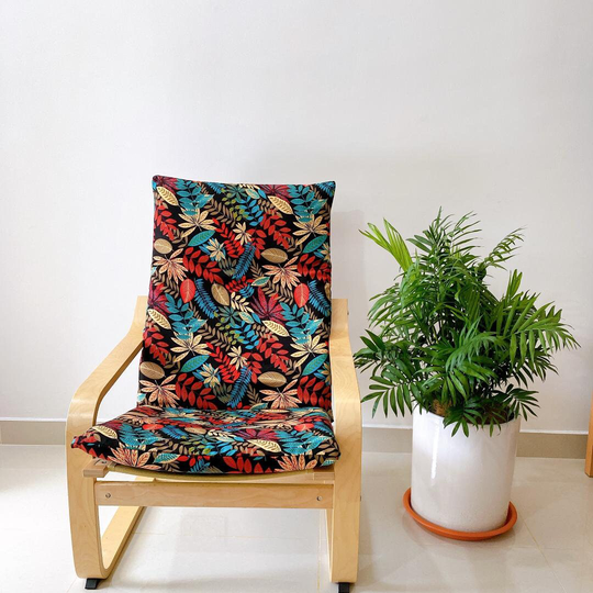 Ikea Poang Chair Cushion Cover - Colorful Paradise