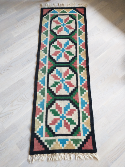 Norwegian Handwoven Wool Table Runner, Farmhouse Decor, Nordic Gift