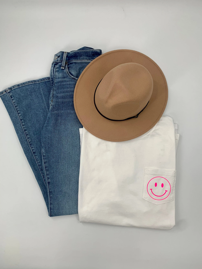 Smiley Face Pocket Tee // Comfort Colors