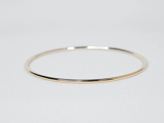 Thick Gold Bangle | 14K Filled Bracelet Bangles Hammered Simple Bridesmaid Gift For Her