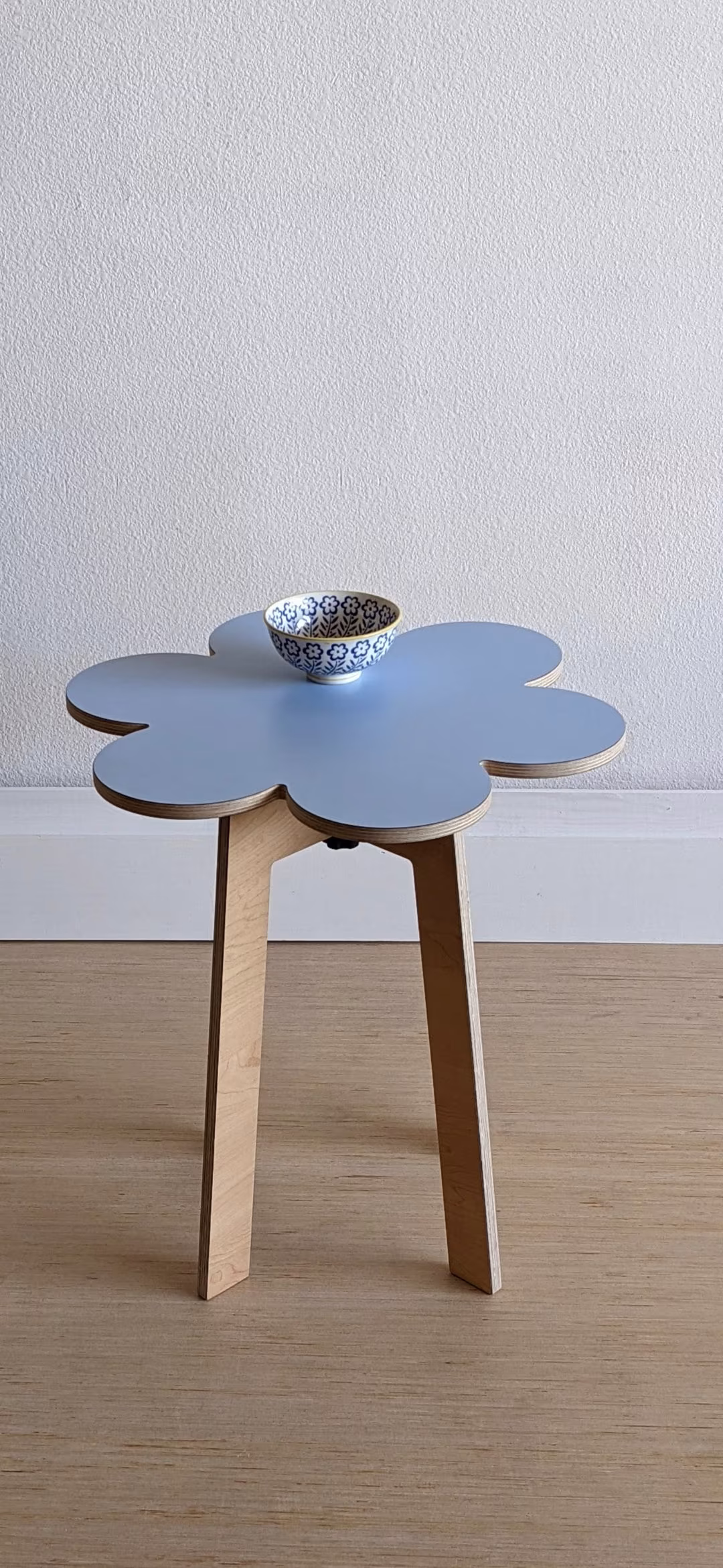 Side Table For Living Room Bedroom Scandi Accent Nightstand Wood Cute Curvy Furniture Scandinavian Unusual
