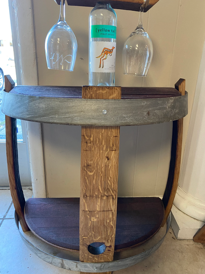 Wine Barrel Side Table