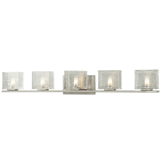 Avery Home Lighting Jaol 5-light Brushed Nickel Vanity Light - Silver