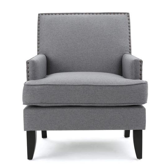 Tilla Studded Fabric Club Chair by Christopher Knight Home