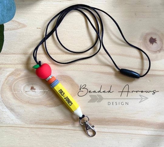Teacher Lanyard, Pencil Custom Apple Back To School, Gift
