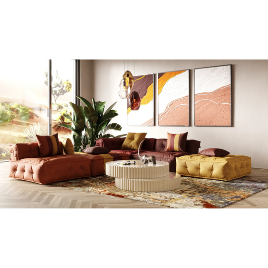 Divani Casa Dubai Modern Multicolored Fabric Modular Sectional Sofa
