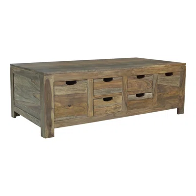 Persia 6-drawer Storage Coffee Table Natural Sheesham