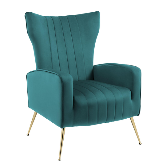 Velvet Accent Chair Upholstered Living Room Arm Chair