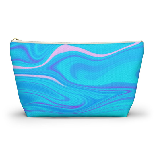 Cotton Candy Marble Pouch, Cosmetic Bag, Pencil Case